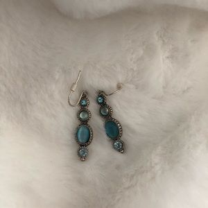 Blue earings droplets